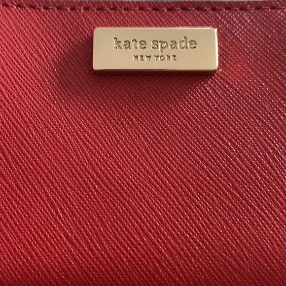 Kate Spade Rose Dbl Zip Around Card/Coin Wallet - Picture 6 of 6